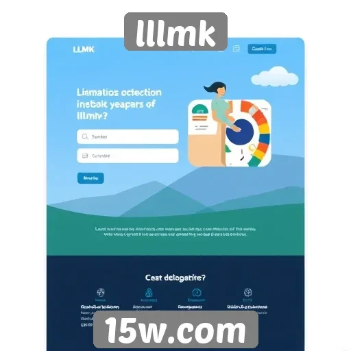 Interface do usuário do site lllmk em destaque